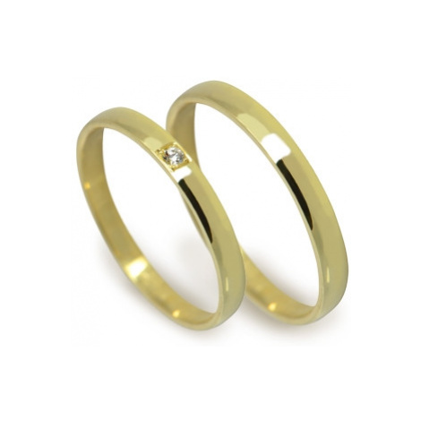 Snubní prsteny zlaté 0122 + DÁREK ZDARMA