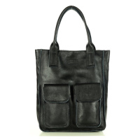 Kožená kabelka shopper taška s kapsami MAZZINI - Ravenna