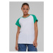 Dámské tričko Contrast Raglan - bílá/zelená