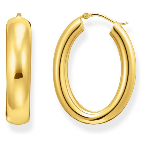 Thomas Sabo CR739-413-39 Bold - Gold-plated Chunky Hoop Earrings 34,2 mm