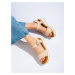 Luxusní dámské hnědé sandály na klínku