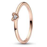 Pandora Nádherný bronzový prsten se zirkonem Rose 182495C01