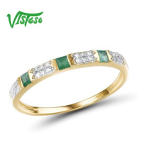 Zlatý prsten v minimalistickém stylu s hranatými kamínky Listese