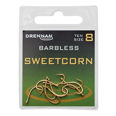 Drennan háčky bez protihrotu sweetcorn barbless - velikost 12