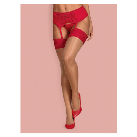 Jemné punčochy Jolierose stockings - Obsessive Červená