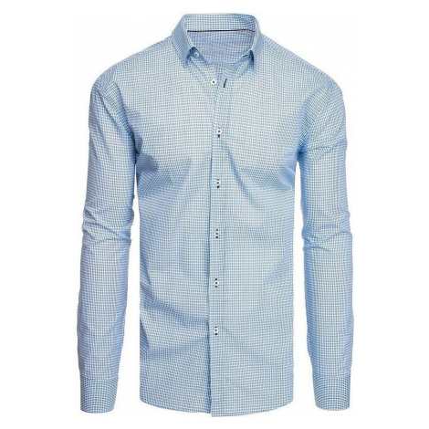 Bílá košile s modrým vzorem