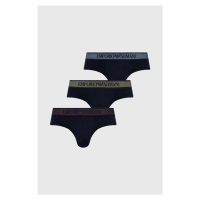 Spodní prádlo Emporio Armani Underwear 3-pack pánské, tmavomodrá barva, 111734 4F717