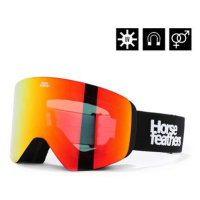 HORSEFEATHERS Snowboardové brýle Colt - black/mirror red BLACK