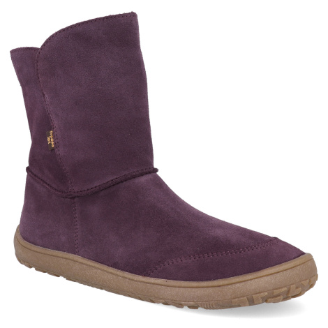 Barefoot kozačky Froddo - Tex Suede Purple fialové