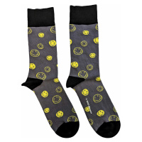 Nirvana ponožky, Mixed Happy Faces Charcoal Grey, unisex