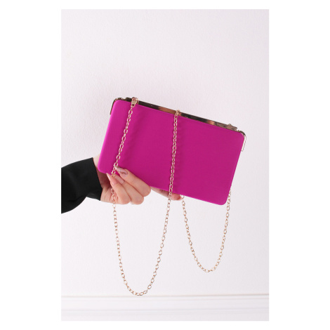 Fuchsiová společenská clutch kabelka Queeny Paris Style