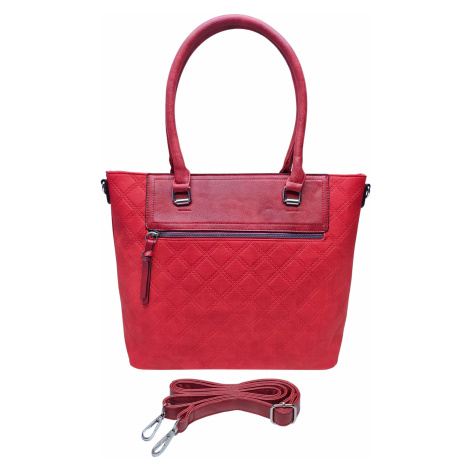 Červená kabelka s kosočtvercovým vzorem Baffy Tapple