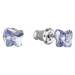 Náušnice bižuterie se Swarovski krystaly modrý motýl 51049.3 lavender