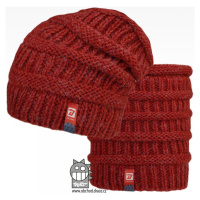 Pletená čepice a nákrčník Dráče - Etna 10, terakota Barva: Hnědá