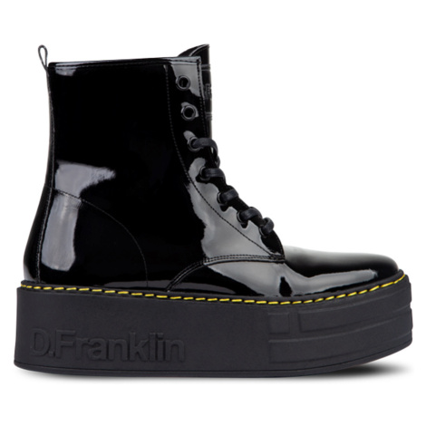 DFranklin Černé šněrovací boty na platformě D.Franklin