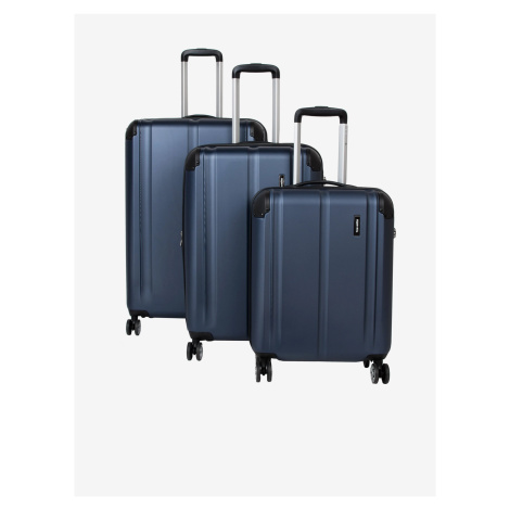 Sada cestovních kufrů Travelite City 4w S,M,L Navy – sada 3 kufrů