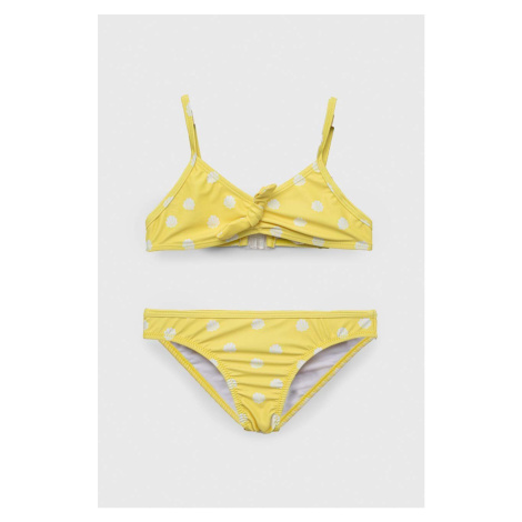 Dvoudílné dětské plavky zippy žlutá barva