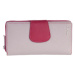 SEGALI Dámská kožená peněženka SG-27617 šedá/růžová