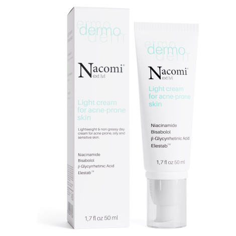 Nacomi Dermo  - Lehký pleťový krém na aknózní pleť, 50 ml