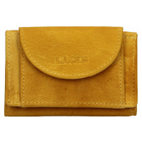 Dámská kožená slim peněženka Lagen Mellba - žlutá