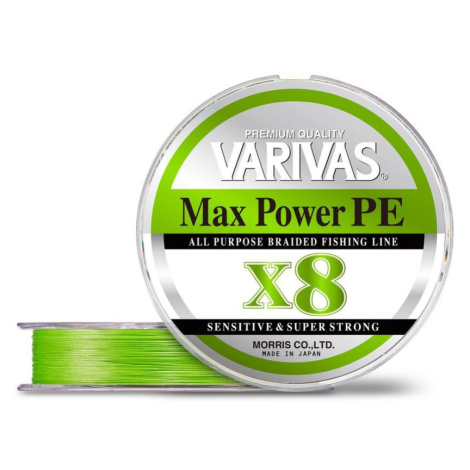 Varivas Šňůra Max Power PE X8 Lime Green 150m - 0,235mm