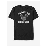 Černé unisex tričko Disney Family Holiday Mode