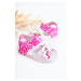 Dětské lehké sandály s důvěryhodnými dekoracemi bílými a růžovými Trusty