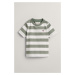 TRIČKO GANT STRIPED SHIELD SS T-SHIRT MUTED GREEN