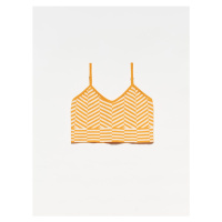 Dilvin 10184 Strappy Knitwear Undershirt Crop - orange