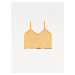 Dilvin 10184 Strappy Knitwear Undershirt Crop - orange