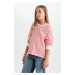 DEFACTO Girl Relax Fit Crew Neck Striped Sweatshirt