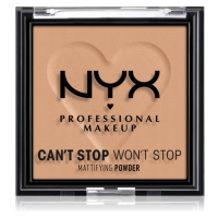 NYX Professional Makeup Can't Stop Won't Stop Mattifying Powder matující pudr odstín 06 Tan 6 g