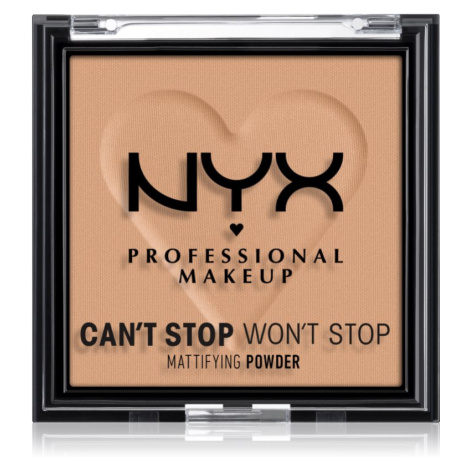NYX Professional Makeup Can't Stop Won't Stop Mattifying Powder matující pudr odstín 06 Tan 6 g