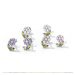 GRACE Silver Jewellery Stříbrné náušnice Amálka - květina, stříbro 925/1000 E-BSE592-PK/120 Růžo