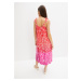 Bonprix BODYFLIRT šaty na zavazovací ramínka Barva: Růžová, Mezinárodní