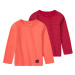 lupilu® Dívčí termo triko s dlouhými rukávy, 2 kusy (pruhy/korálová)
