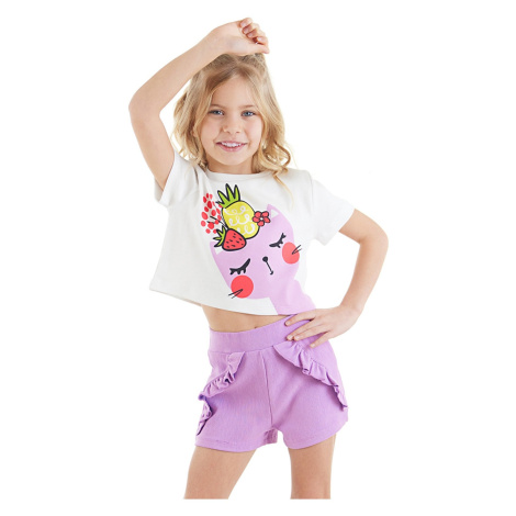 Denokids Fruity Cat Girl's T-shirt Shorts Set