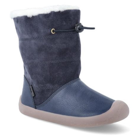 Barefoot dětské zimní boty Bundgaard - Walker Pull Tex II modré