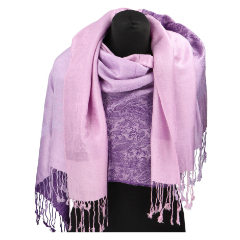 Elegantní dámská zimní šála Klean, světle růžová - fialová