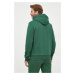Mikina Lacoste pánská, zelená barva, s kapucí, hladká, SH9623-031