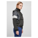 Ladies AOP Mixed Pull Over Jacket - black/snowleo/lightasphalt