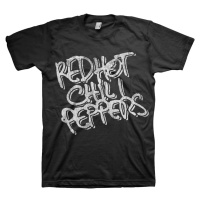 RockOff Red Hot Chili Peppers Unisex tričko: BLACK & WHITE LOGO