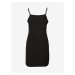 Černé dámské basic šaty s rozparkem Noisy May Clara