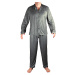Adam pánské pyžamo na knoflíky 695 tmavě šedá