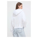 Bavlněná mikina Versace Jeans Couture dámská, bílá barva, s kapucí, potiskem, 76HAIG00 CF01G