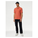 Oranžové pánské polo tričko z čisté bavlny Marks & Spencer