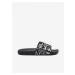 Černé pánské vzorované pantofle Versace Jeans Couture Fondo Slide