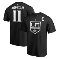 Los Angeles Kings pánské tričko black #11 Anze Kopitar Stack Logo Name & Number