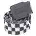 Pánský pásek // Urban classics UC Canvas Belt Checkerboard 150cm black/white