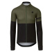 AGU Cyklistický dres s dlouhým rukávem zimní - DUO WINTER - zelená/černá